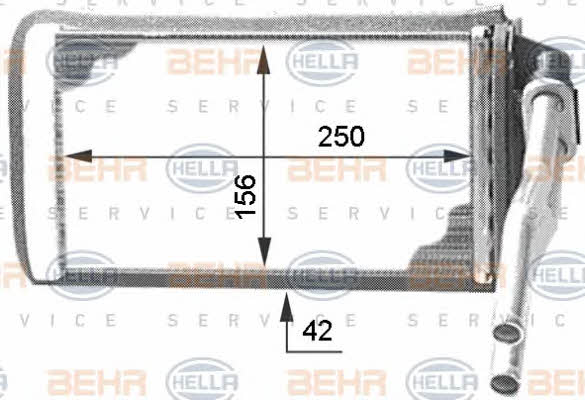 Behr-Hella 8FH 351 312-001 Радіатор опалювача салону 8FH351312001: Купити в Україні - Добра ціна на EXIST.UA!