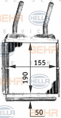 Behr-Hella 8FH 351 312-031 Радіатор опалювача салону 8FH351312031: Купити в Україні - Добра ціна на EXIST.UA!