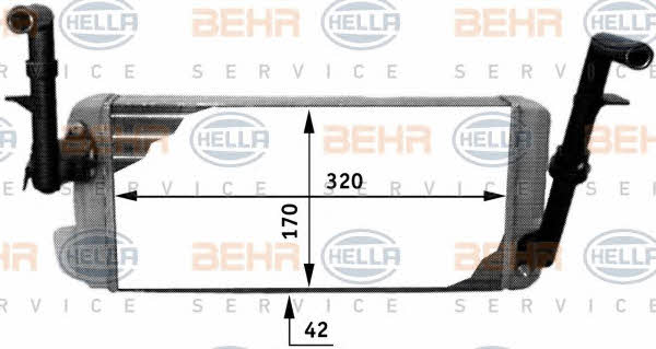 Behr-Hella 8FH 351 312-301 Радіатор опалювача салону 8FH351312301: Купити в Україні - Добра ціна на EXIST.UA!