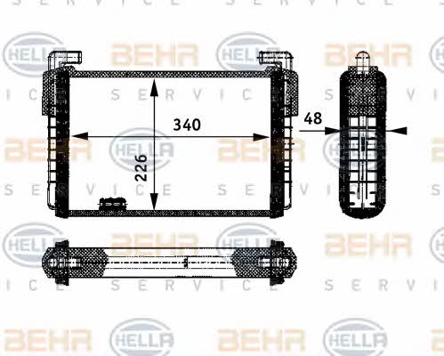 Behr-Hella 8FH 351 312-371 Радіатор опалювача салону 8FH351312371: Купити в Україні - Добра ціна на EXIST.UA!