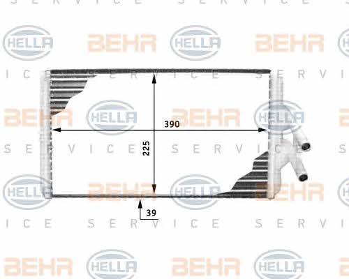 Behr-Hella 8FH 351 312-381 Радіатор опалювача салону 8FH351312381: Купити в Україні - Добра ціна на EXIST.UA!