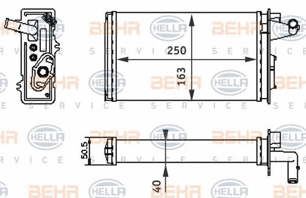 Behr-Hella 8FH 351 313-041 Радіатор опалювача салону 8FH351313041: Купити в Україні - Добра ціна на EXIST.UA!