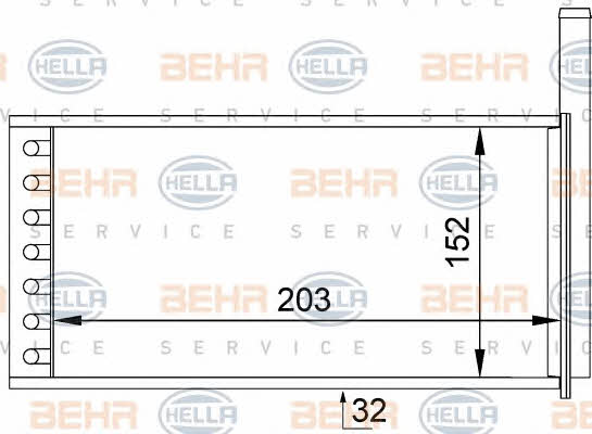 Behr-Hella 8FH 351 313-231 Радіатор опалювача салону 8FH351313231: Купити в Україні - Добра ціна на EXIST.UA!