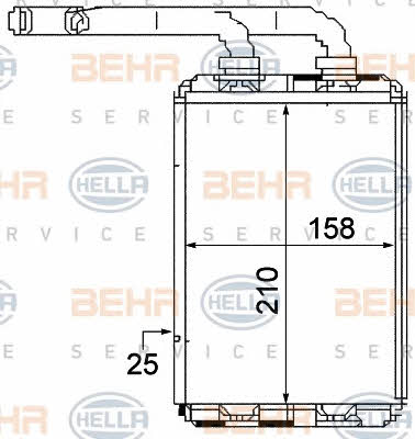 Behr-Hella 8FH 351 313-321 Радіатор опалювача салону 8FH351313321: Купити в Україні - Добра ціна на EXIST.UA!
