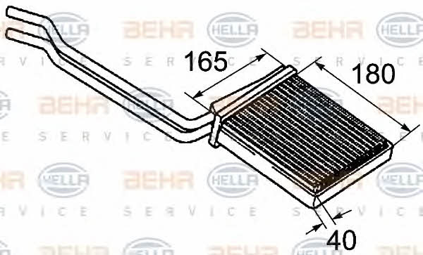 Behr-Hella 8FH 351 313-411 Радіатор опалювача салону 8FH351313411: Купити в Україні - Добра ціна на EXIST.UA!