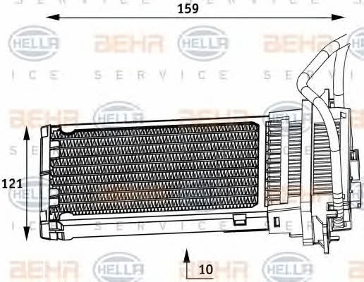 Behr-Hella 8FH 351 313-561 Радіатор опалювача салону 8FH351313561: Купити в Україні - Добра ціна на EXIST.UA!