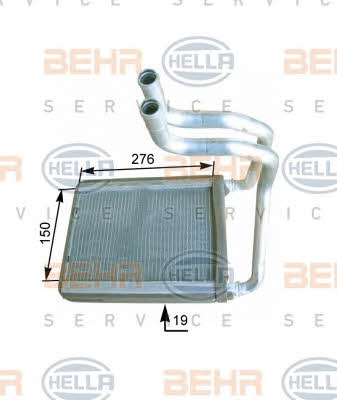 Behr-Hella 8FH 351 315-241 Радіатор опалювача салону 8FH351315241: Купити в Україні - Добра ціна на EXIST.UA!