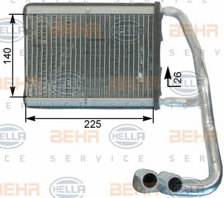 Behr-Hella 8FH 351 315-301 Радіатор опалювача салону 8FH351315301: Купити в Україні - Добра ціна на EXIST.UA!