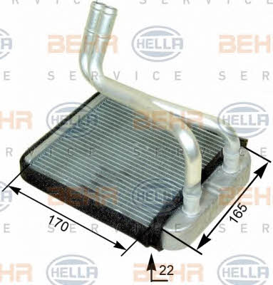 Behr-Hella 8FH 351 315-311 Радіатор опалювача салону 8FH351315311: Купити в Україні - Добра ціна на EXIST.UA!