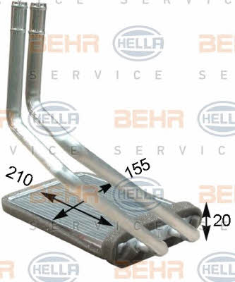 Behr-Hella 8FH 351 315-691 Радіатор опалювача салону 8FH351315691: Купити в Україні - Добра ціна на EXIST.UA!
