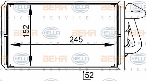 Behr-Hella 8FH 351 333-001 Радіатор опалювача салону 8FH351333001: Купити в Україні - Добра ціна на EXIST.UA!