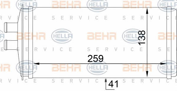 Behr-Hella 8FH 351 333-021 Радіатор опалювача салону 8FH351333021: Купити в Україні - Добра ціна на EXIST.UA!