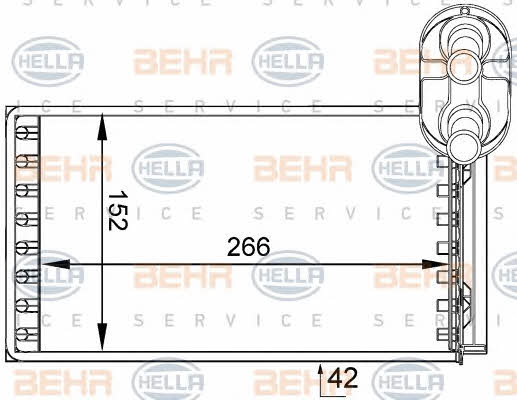 Behr-Hella 8FH 351 333-051 Радіатор опалювача салону 8FH351333051: Купити в Україні - Добра ціна на EXIST.UA!