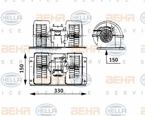 Behr-Hella 8EW 009 157-481 Вентилятор опалювача салону 8EW009157481: Купити в Україні - Добра ціна на EXIST.UA!