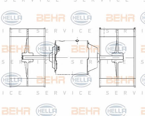 Behr-Hella 8EW 009 158-651 Вентилятор опалювача салону 8EW009158651: Купити в Україні - Добра ціна на EXIST.UA!