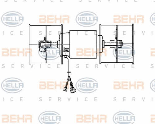 Behr-Hella 8EW 009 160-621 Вентилятор опалювача салону 8EW009160621: Приваблива ціна - Купити в Україні на EXIST.UA!