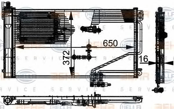 8FC351301341 Behr-Hella Радиатор кондиционера (Конденсатор)