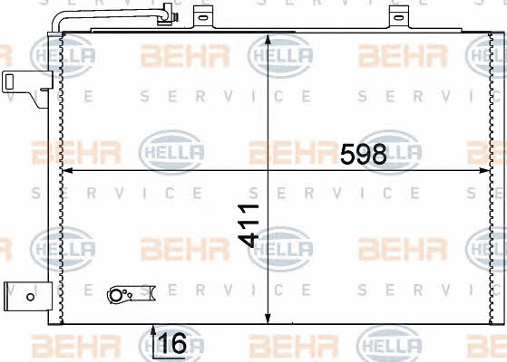 Behr-Hella 8FC 351 301-684 Радіатор кондиціонера (Конденсатор) 8FC351301684: Купити в Україні - Добра ціна на EXIST.UA!