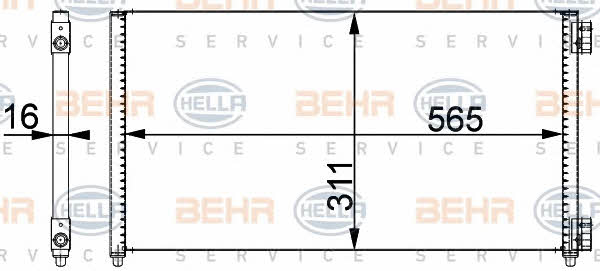 Behr-Hella 8FC 351 301-721 Радіатор кондиціонера (Конденсатор) 8FC351301721: Купити в Україні - Добра ціна на EXIST.UA!