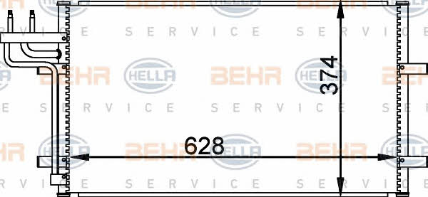 Behr-Hella 8FC 351 301-731 Радіатор кондиціонера (Конденсатор) 8FC351301731: Приваблива ціна - Купити в Україні на EXIST.UA!