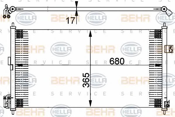 Behr-Hella 8FC 351 302-251 Радіатор кондиціонера (Конденсатор) 8FC351302251: Купити в Україні - Добра ціна на EXIST.UA!