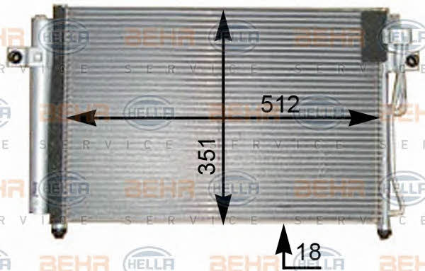 Behr-Hella 8FC 351 302-301 Радіатор кондиціонера (Конденсатор) 8FC351302301: Приваблива ціна - Купити в Україні на EXIST.UA!