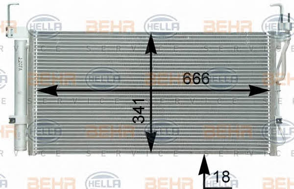 Behr-Hella 8FC 351 302-331 Радіатор кондиціонера (Конденсатор) 8FC351302331: Купити в Україні - Добра ціна на EXIST.UA!