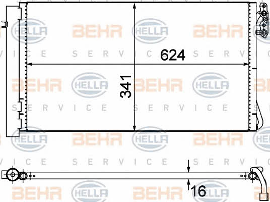Behr-Hella 8FC 351 302-621 Радіатор кондиціонера (Конденсатор) 8FC351302621: Купити в Україні - Добра ціна на EXIST.UA!