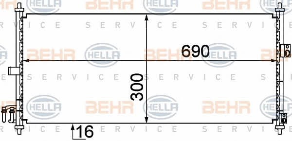 Behr-Hella 8FC 351 304-651 Радіатор кондиціонера (Конденсатор) 8FC351304651: Купити в Україні - Добра ціна на EXIST.UA!