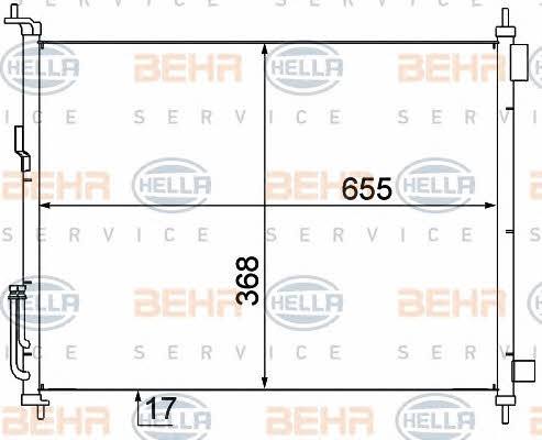 Behr-Hella 8FC 351 307-781 Радіатор кондиціонера (Конденсатор) 8FC351307781: Купити в Україні - Добра ціна на EXIST.UA!