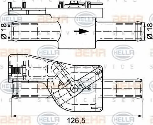 9XL351328091 Behr-Hella Кран пічки