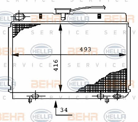 Behr-Hella 8MK 376 710-541 Радіатор охолодження двигуна 8MK376710541: Купити в Україні - Добра ціна на EXIST.UA!
