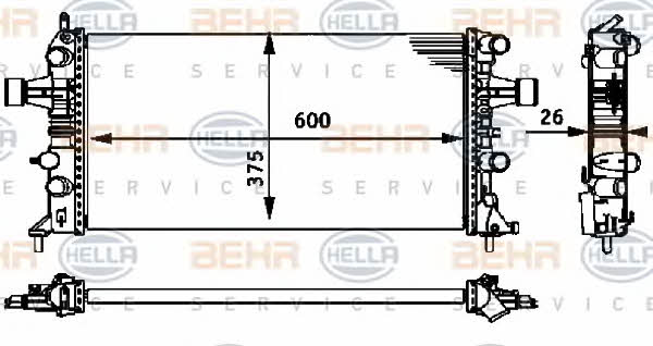 Behr-Hella 8MK 376 710-661 Радіатор охолодження двигуна 8MK376710661: Купити в Україні - Добра ціна на EXIST.UA!