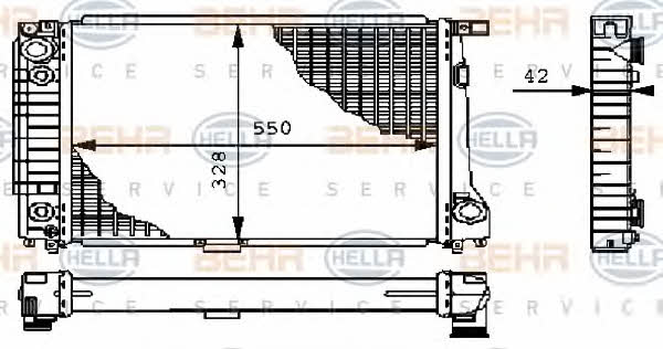 Радиатор охлаждения двигателя Behr-Hella 8MK 376 711-661