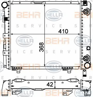 Behr-Hella 8MK 376 712-154 Радіатор охолодження двигуна 8MK376712154: Купити в Україні - Добра ціна на EXIST.UA!