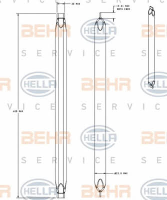 Behr-Hella 8FT 351 335-301 Осушувач кондиціонера 8FT351335301: Купити в Україні - Добра ціна на EXIST.UA!