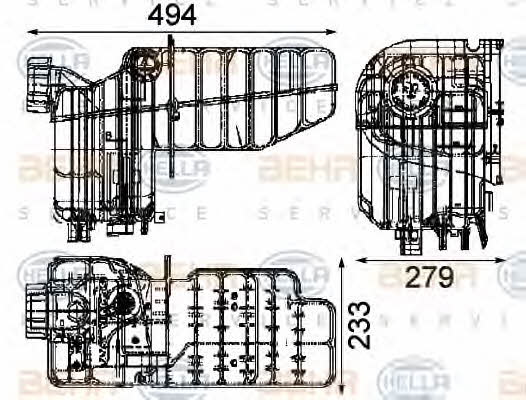 Бачок расширительный Behr-Hella 8MA 376 705-461