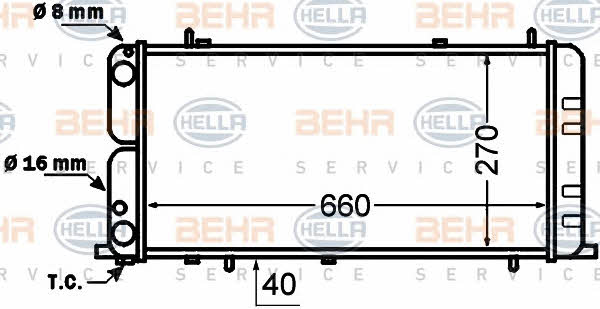 Behr-Hella 8MK 376 705-731 Радіатор охолодження двигуна 8MK376705731: Купити в Україні - Добра ціна на EXIST.UA!