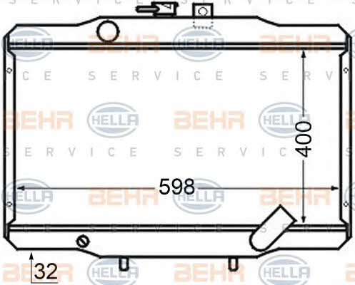 Behr-Hella 8MK 376 705-741 Радіатор охолодження двигуна 8MK376705741: Приваблива ціна - Купити в Україні на EXIST.UA!