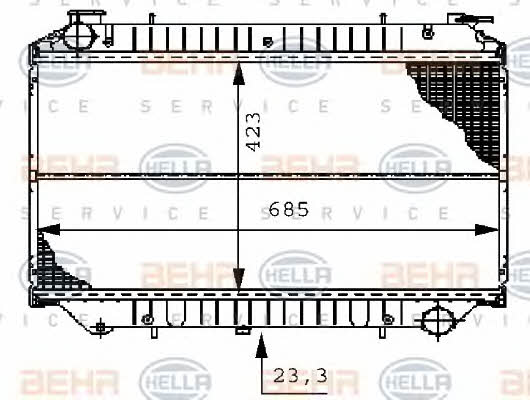 Behr-Hella 8MK 376 706-531 Радіатор охолодження двигуна 8MK376706531: Купити в Україні - Добра ціна на EXIST.UA!