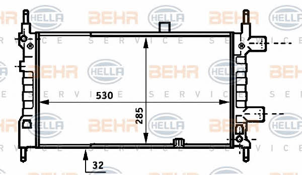 Behr-Hella 8MK 376 707-111 Радіатор охолодження двигуна 8MK376707111: Купити в Україні - Добра ціна на EXIST.UA!