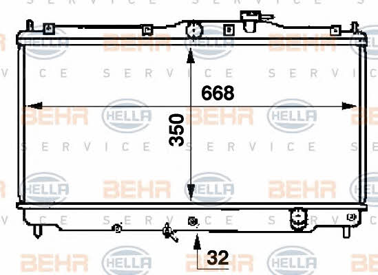 Behr-Hella 8MK 376 707-351 Радіатор охолодження двигуна 8MK376707351: Купити в Україні - Добра ціна на EXIST.UA!