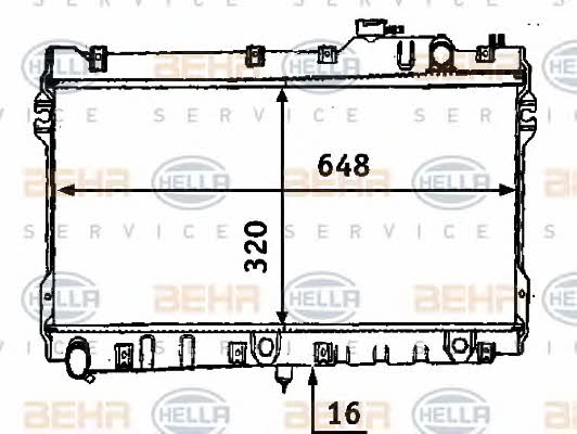 Behr-Hella 8MK 376 707-541 Радіатор охолодження двигуна 8MK376707541: Купити в Україні - Добра ціна на EXIST.UA!