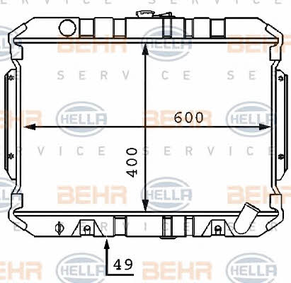Behr-Hella 8MK 376 707-581 Радіатор охолодження двигуна 8MK376707581: Купити в Україні - Добра ціна на EXIST.UA!