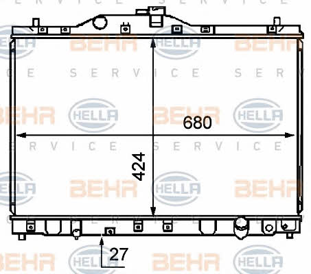 Behr-Hella 8MK 376 708-011 Радіатор охолодження двигуна 8MK376708011: Купити в Україні - Добра ціна на EXIST.UA!