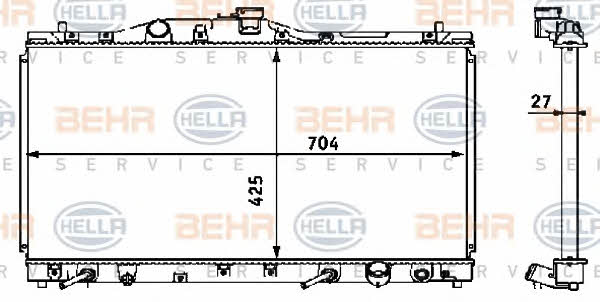 Behr-Hella 8MK 376 708-371 Радіатор охолодження двигуна 8MK376708371: Купити в Україні - Добра ціна на EXIST.UA!