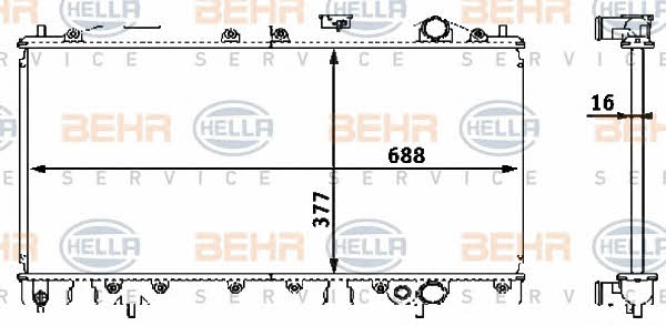 Behr-Hella 8MK 376 708-401 Радіатор охолодження двигуна 8MK376708401: Купити в Україні - Добра ціна на EXIST.UA!