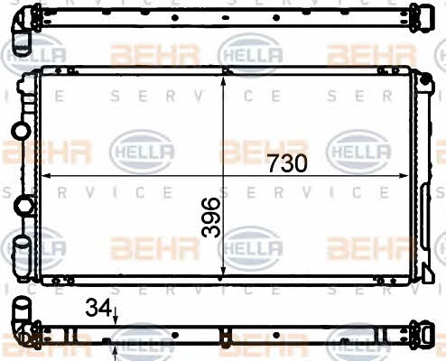 Behr-Hella 8MK 376 708-451 Радіатор охолодження двигуна 8MK376708451: Купити в Україні - Добра ціна на EXIST.UA!