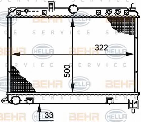 Behr-Hella 8MK 376 708-581 Радіатор охолодження двигуна 8MK376708581: Купити в Україні - Добра ціна на EXIST.UA!