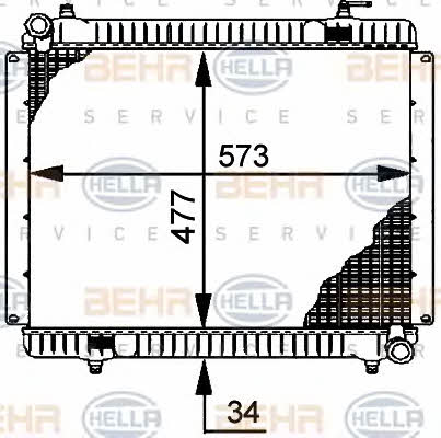 Behr-Hella 8MK 376 709-111 Радіатор охолодження двигуна 8MK376709111: Купити в Україні - Добра ціна на EXIST.UA!